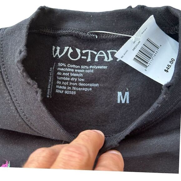 Wu-Tang Clan Crewneck Sweatshirt M‎ Black Graphic Print Unisex Pullover - Picture 4 of 5